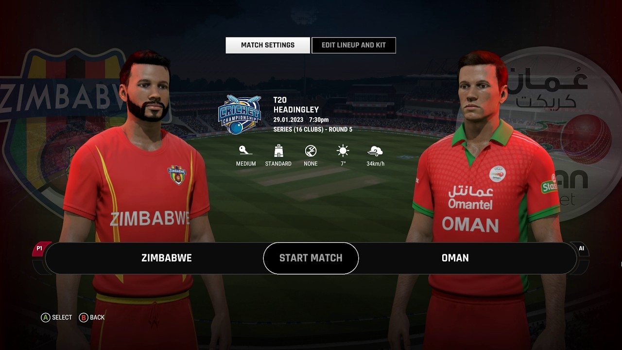 ZIM vs OMAN | Match No.35 | T20 World Cup | Cricket 2024 | 2026