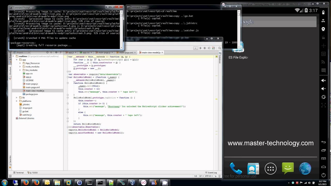 NativeScript Realtime Development