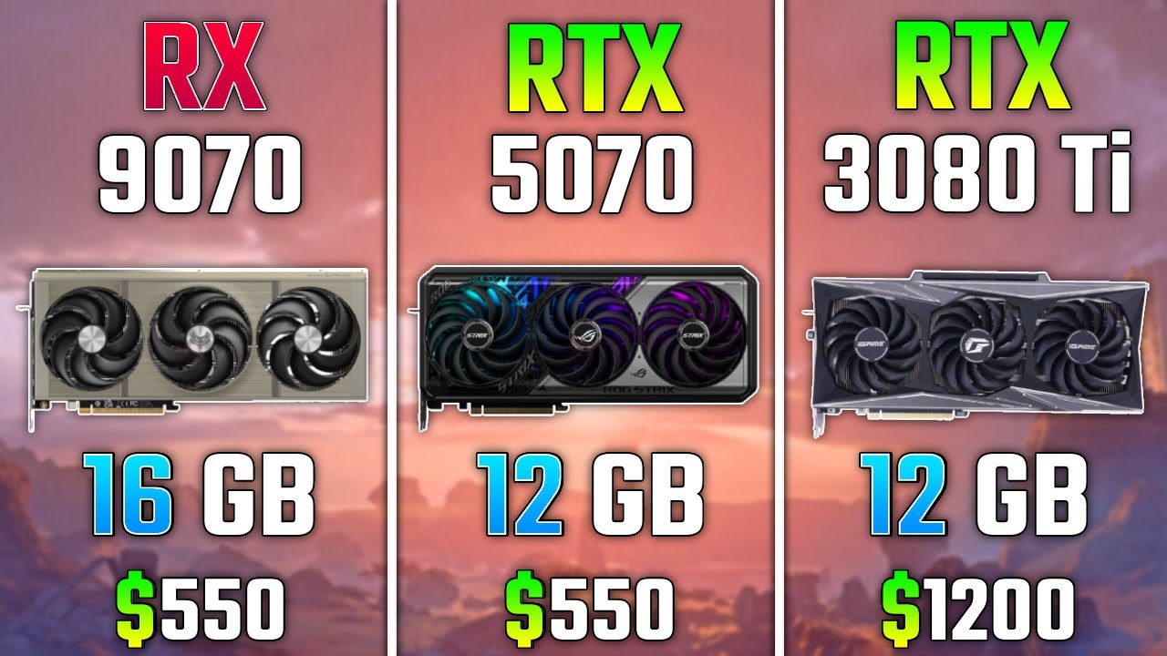 AMD RX 9070 vs RTX 5070 vs RTX 3080 Ti | Test in 7 Games