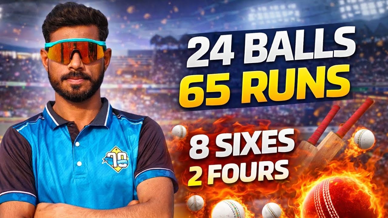 Dharmendar Yadav 65 Runs in 24 Balls 😱 | 8 Sixes 2 Fours | Explosive Batting 🔥