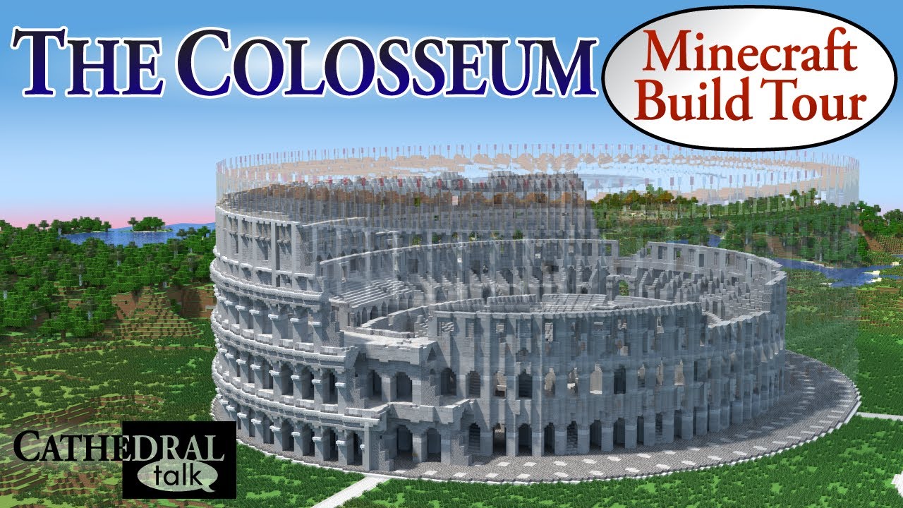THSchutt's Roman Colosseum (1:1 scale) Minecraft Amphitheater (2021) Build Tour