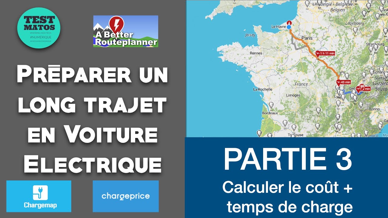 Préparer son itinéraire pour un long trajet en VE voiture électrique Partie 3
