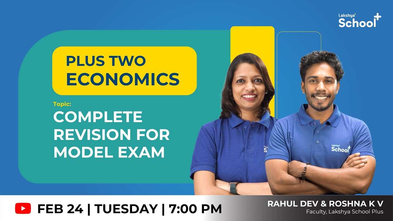 Plus Two  Economics | COMPLETE REVISION FOR MODEL EXAM |