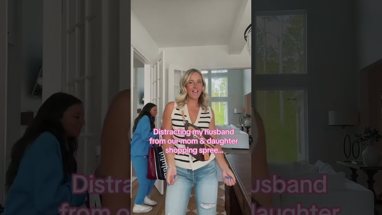 Hide the bags! 😂💕 #preppy #mom #daughter #teen #youtubeshorts #explore #viral #trending #fyp