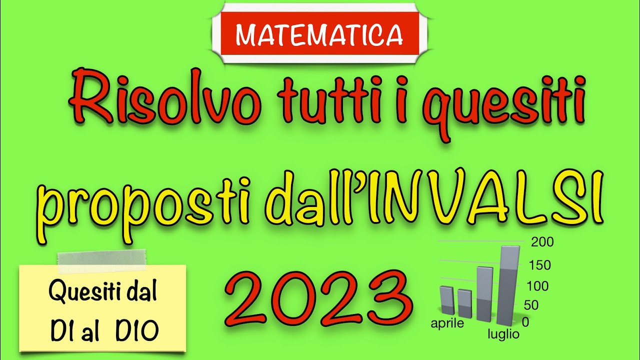 Simulazione Prova Invalsi Matematica - Terza Media - 2022/2023 - Soluzione Quesiti proposti - Parte1