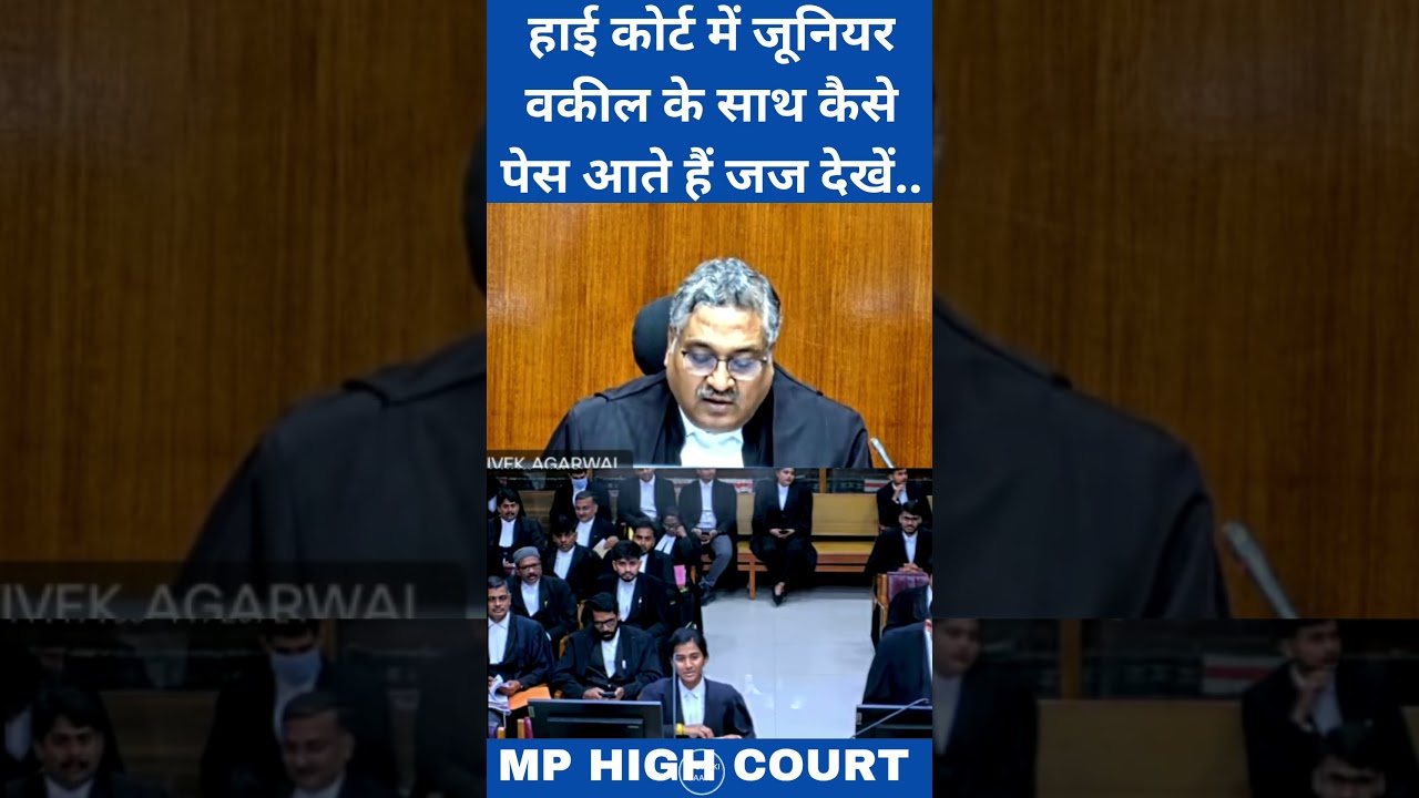 हाई कोर्ट में जूनियर वकील के साथ कैसे पेस आते हैं जज देखें..|| MP HIGH COURT || #courtkibaate