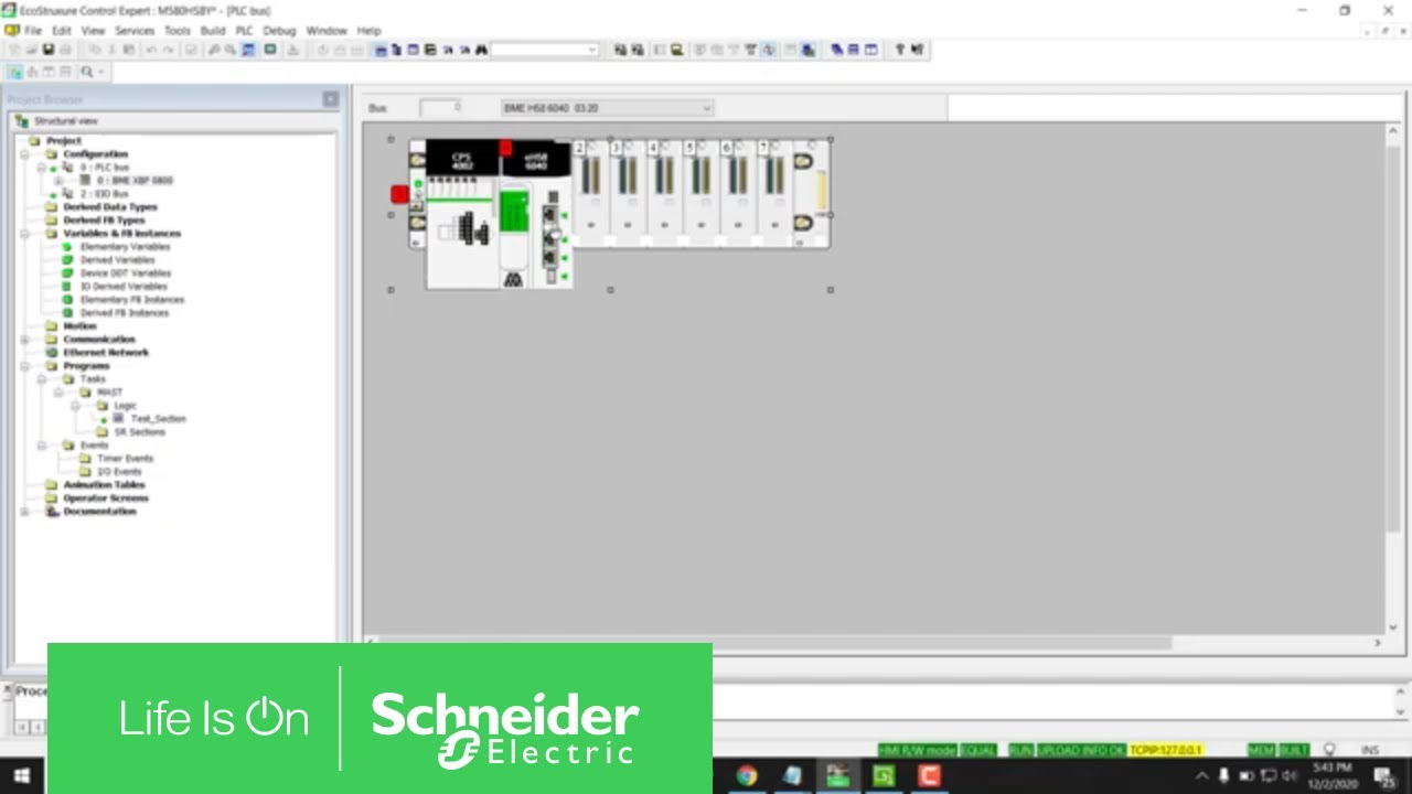 How to Connect M580 CPU & HMIGXU5512 in Simulation Mode | Schneider Electric Support