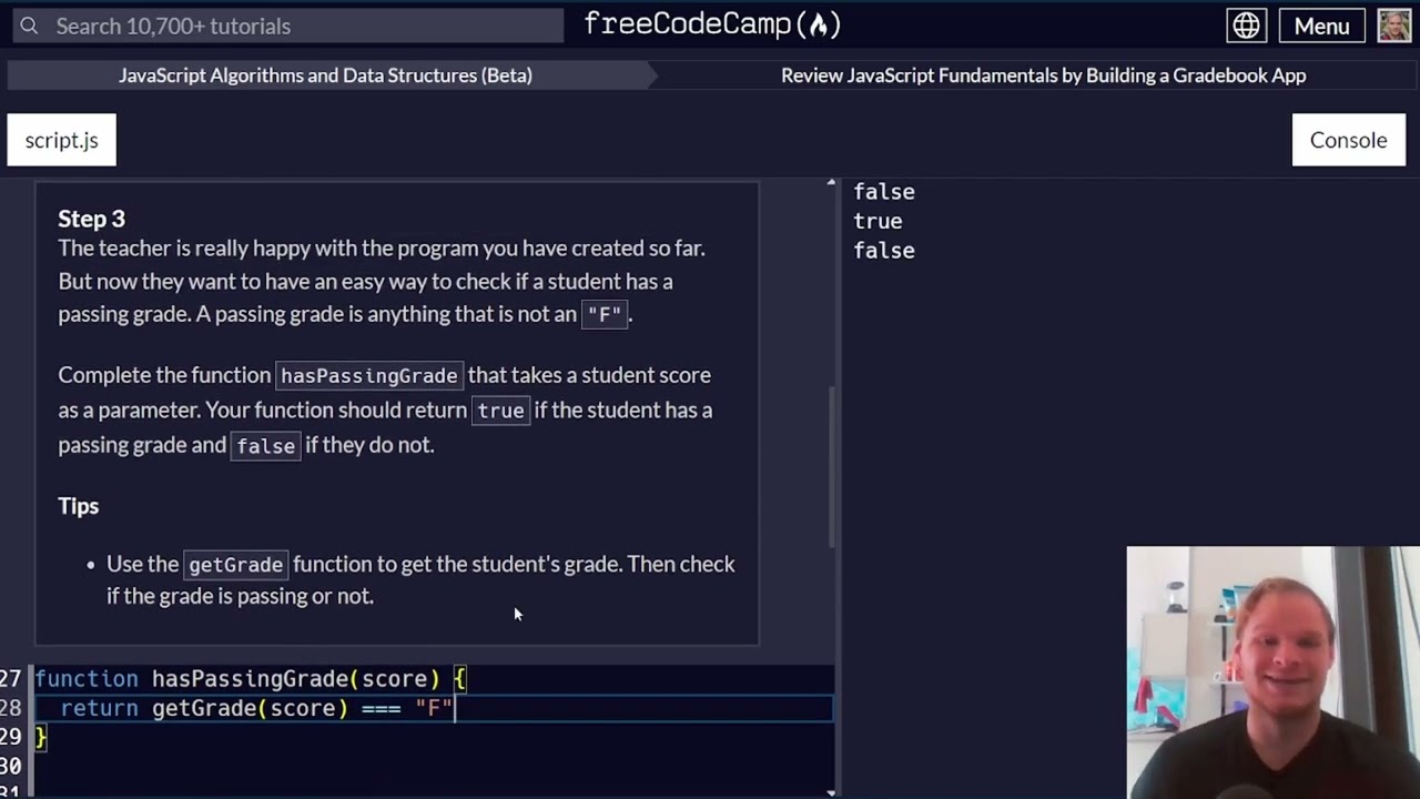 Повторите основы JavaScript, создав приложение для ведения журнала оценок | FreeCodeCamp