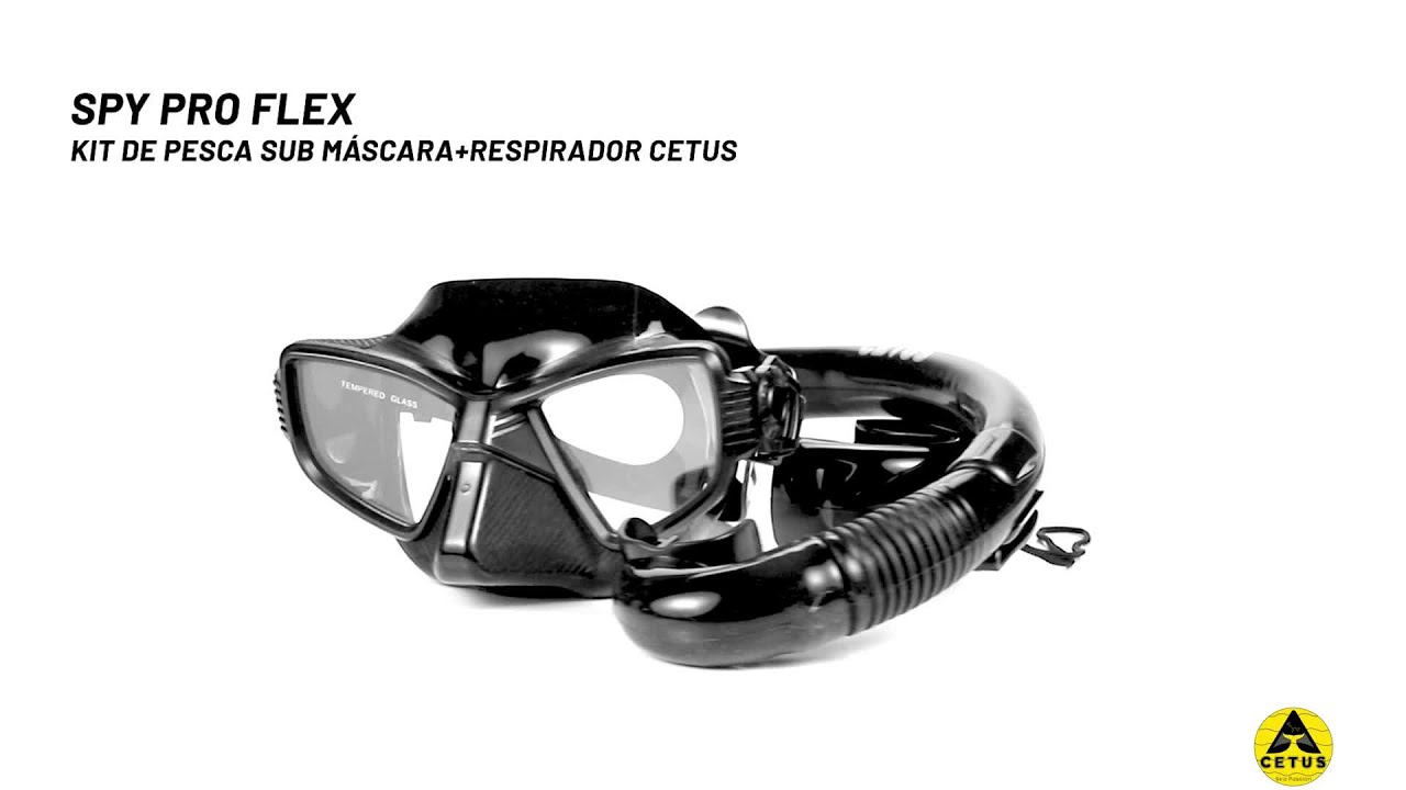 Kit de Mergulho Cetus Spy Pro Flex: M&aacute;scara e Snorkel para M&aacute;xima Performance e Conforto!