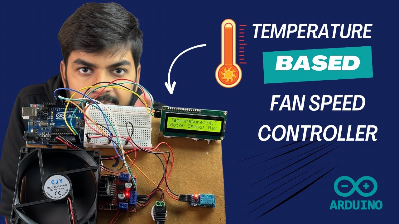 Temperature Based Fan Speed Controller Using Arduino uno || & Monitoring with Arduino #arduino