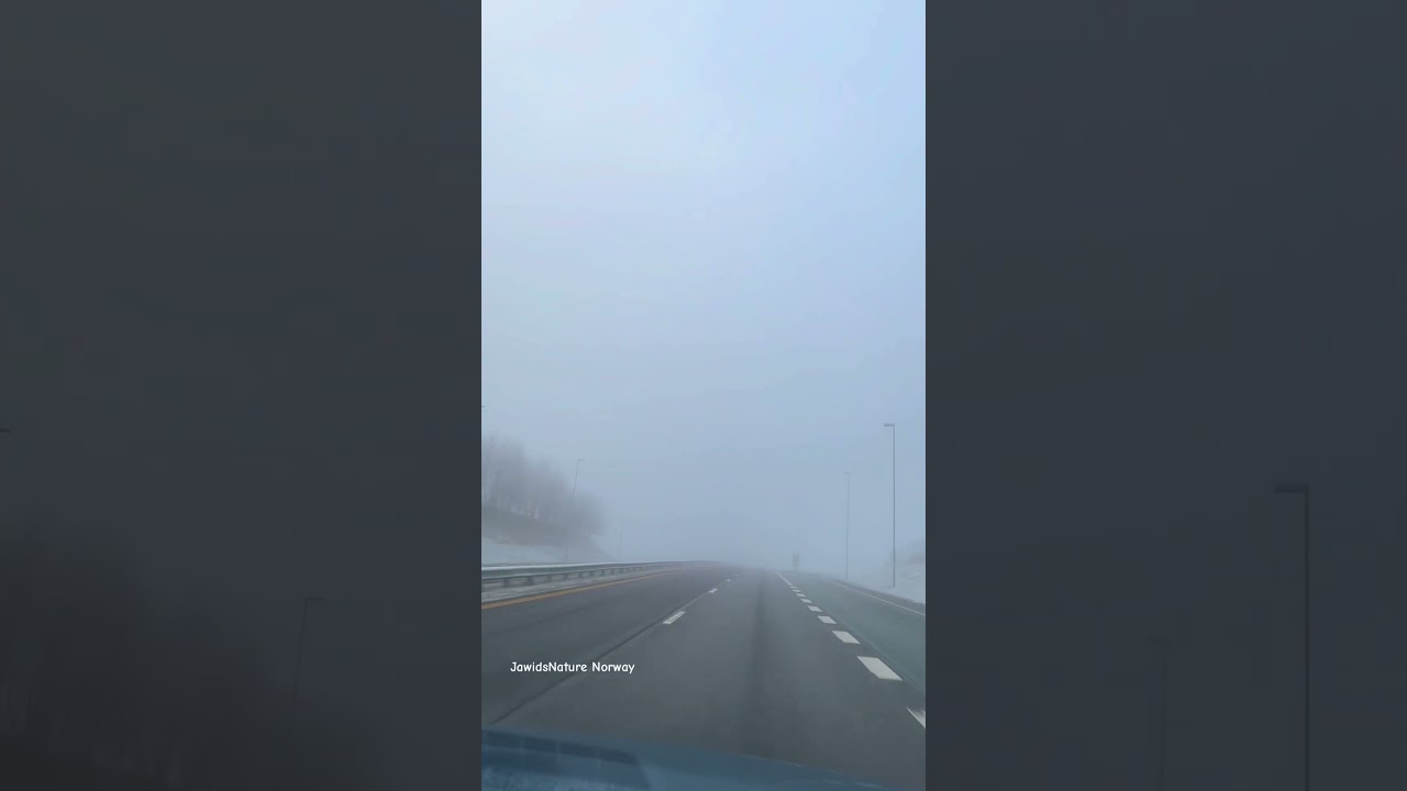 POV: Misty Road In Norway 