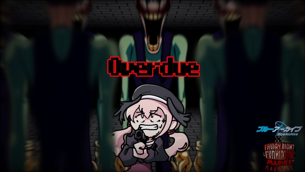 FNF Koharu vs. Mr. L | Overdue Cover | Blue Archive X Mario's Madness | Friday Night Funkin'