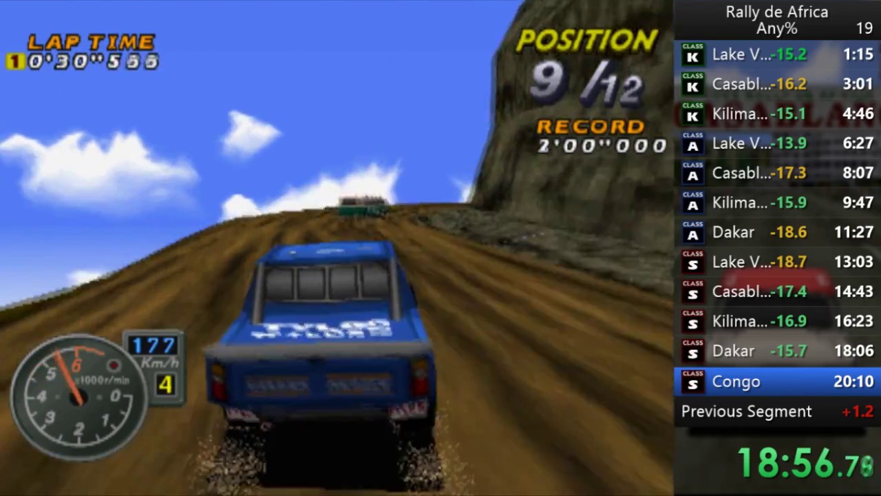 Rally de Africa Any% Speedrun in 19:52