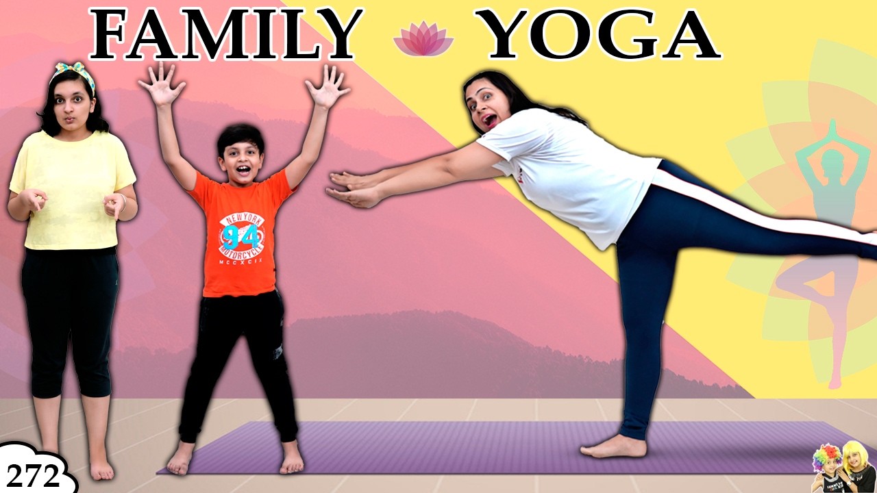 FAMILY YOGA | Ep 272 | Flexibility and Strength | Family Exercise Challenge | Aayu and Pihu Show