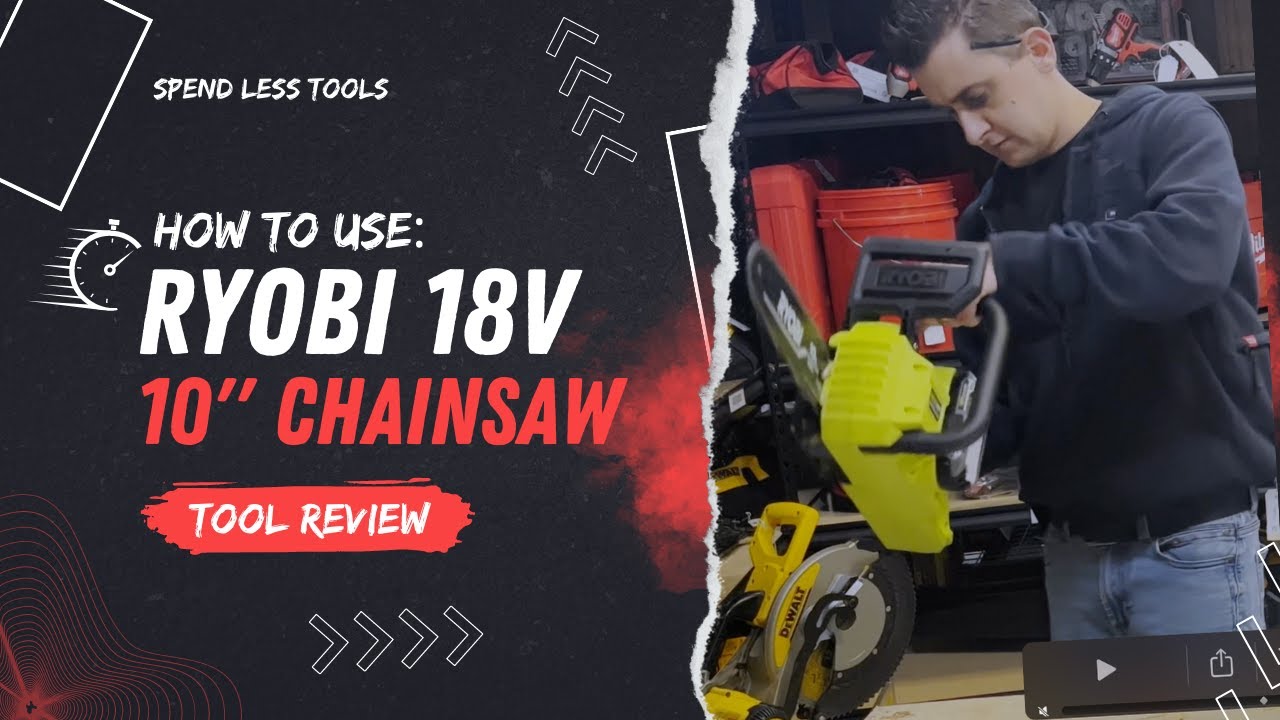Как использовать бензопилу Ryobi 18v 10 дюймов [4K]