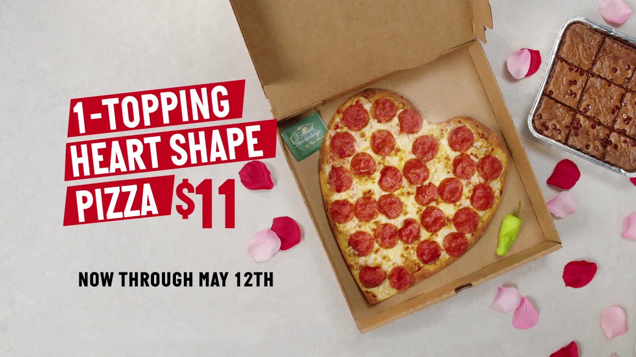 Papa John's Heart Shaped Pizza