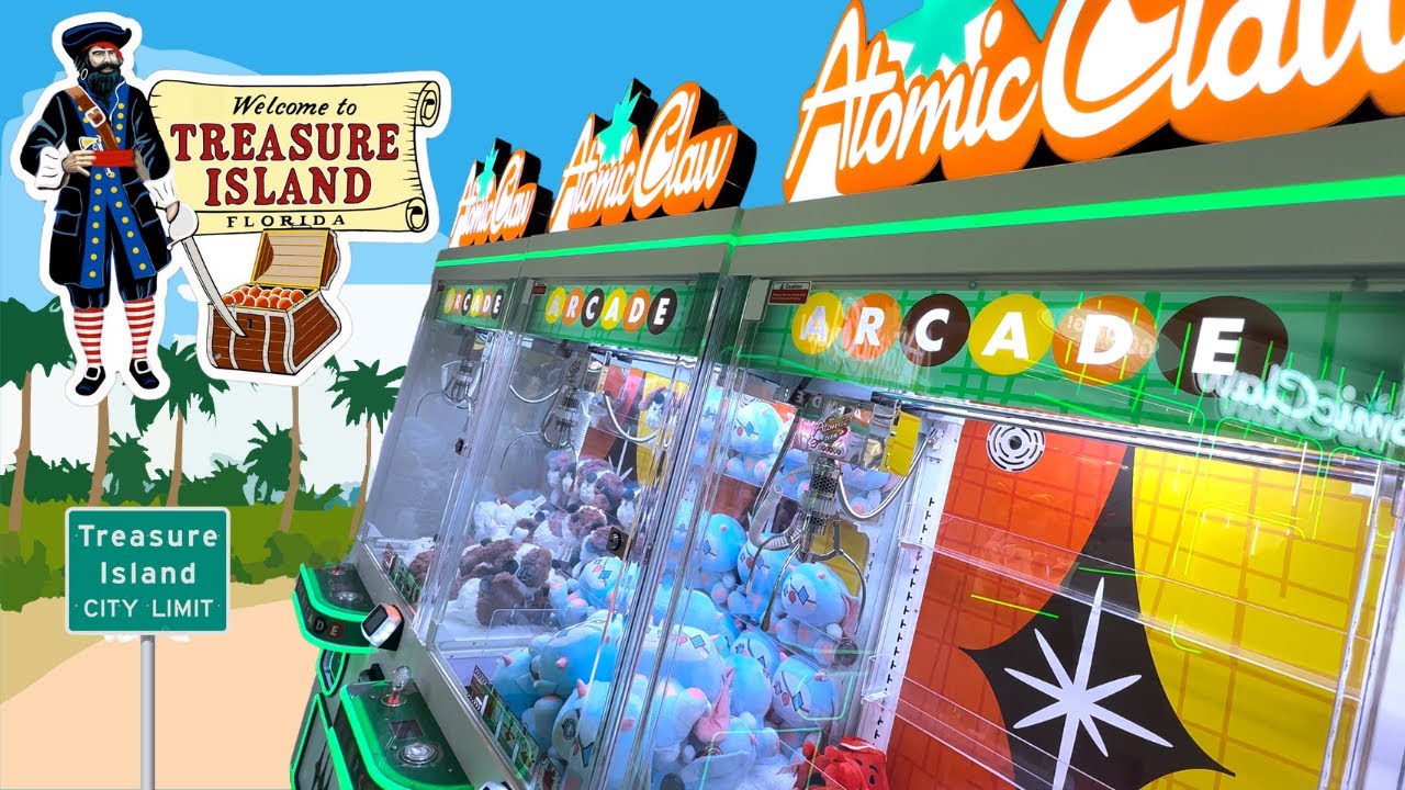 Non-Stop Arcade Wins at the ALL-NEW Atomic Claw Arcade in Treasure Island, Florida!