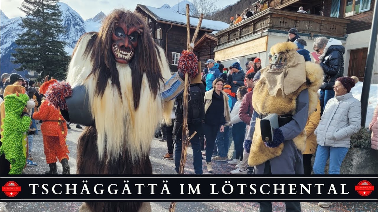 LÖTSCHENTAL TSCHÄGGÄTTÄ 2024: Wenn die Masken erwachen 👺 | Schweizer Brauchtum - LuegemolTV