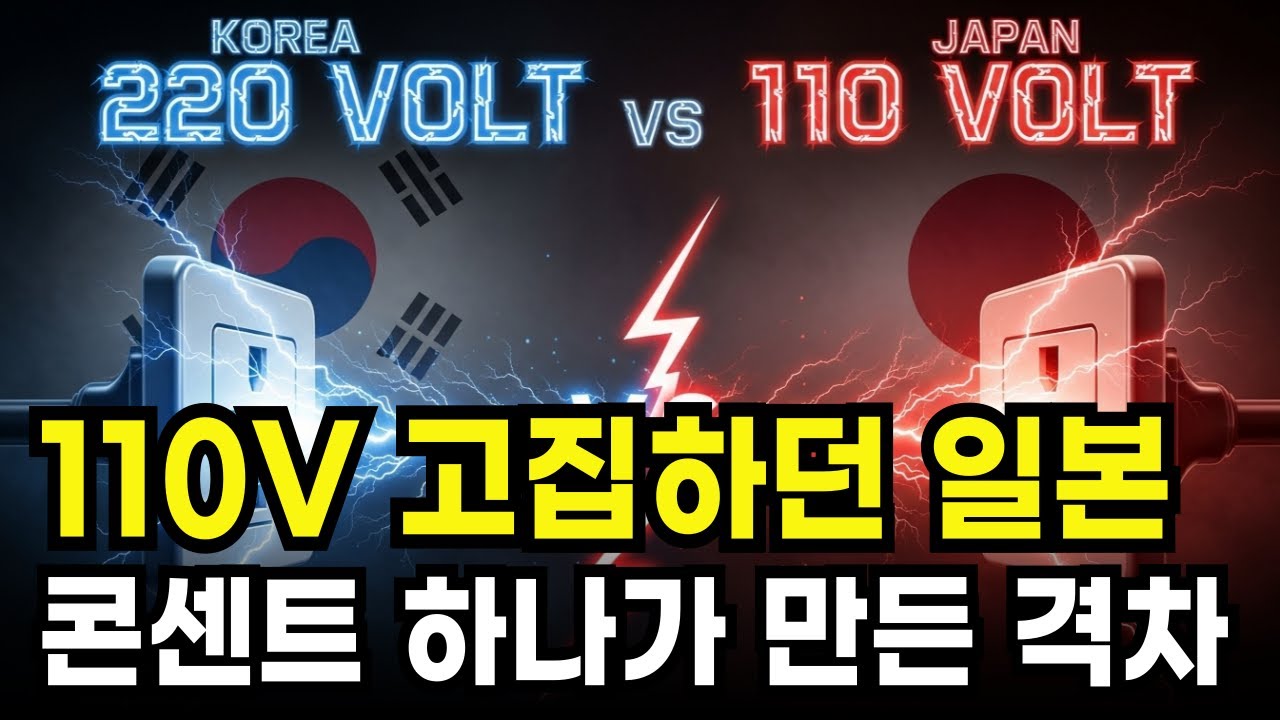 110볼트 고집하던 일본의 몰락. 220볼트로  수조원의 경제 이익본 한국
