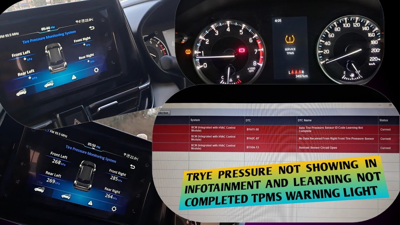 TPMS WARNING LIGHT GLOWING IN VICTORIS #B1A11 #B1A2C TPMS LEARNING PROCESS MARUTI SUZUKI 