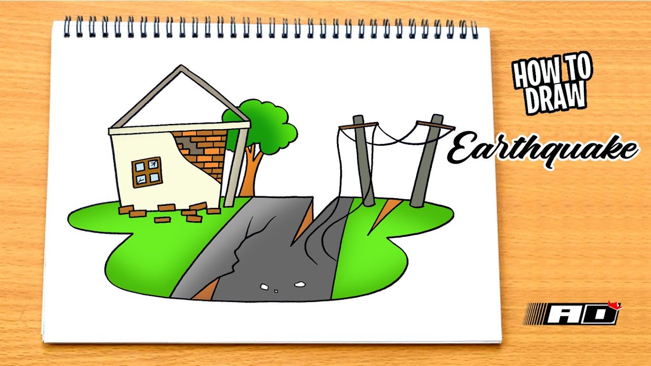 How to draw Earthquake step by step