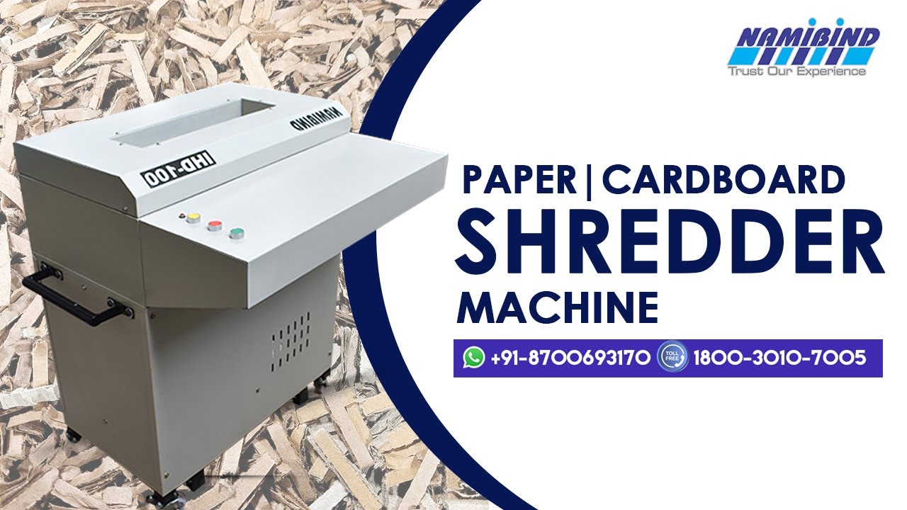 Paper & Cardboard Shredder Machine | Namibind | 📞 +91 8700693170
