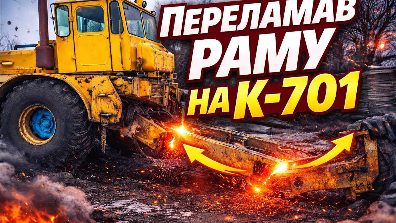 Трактор Кіровець ЗАЇЗДИВ проломало раму...Що робити далі? Tractor Legendary K-701 