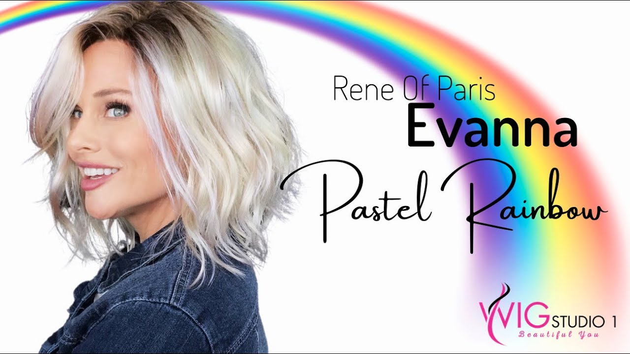 Rene Of Paris EVANNA Wig & Color review | Pastel Rainbow | TAZS WIG CLOSET