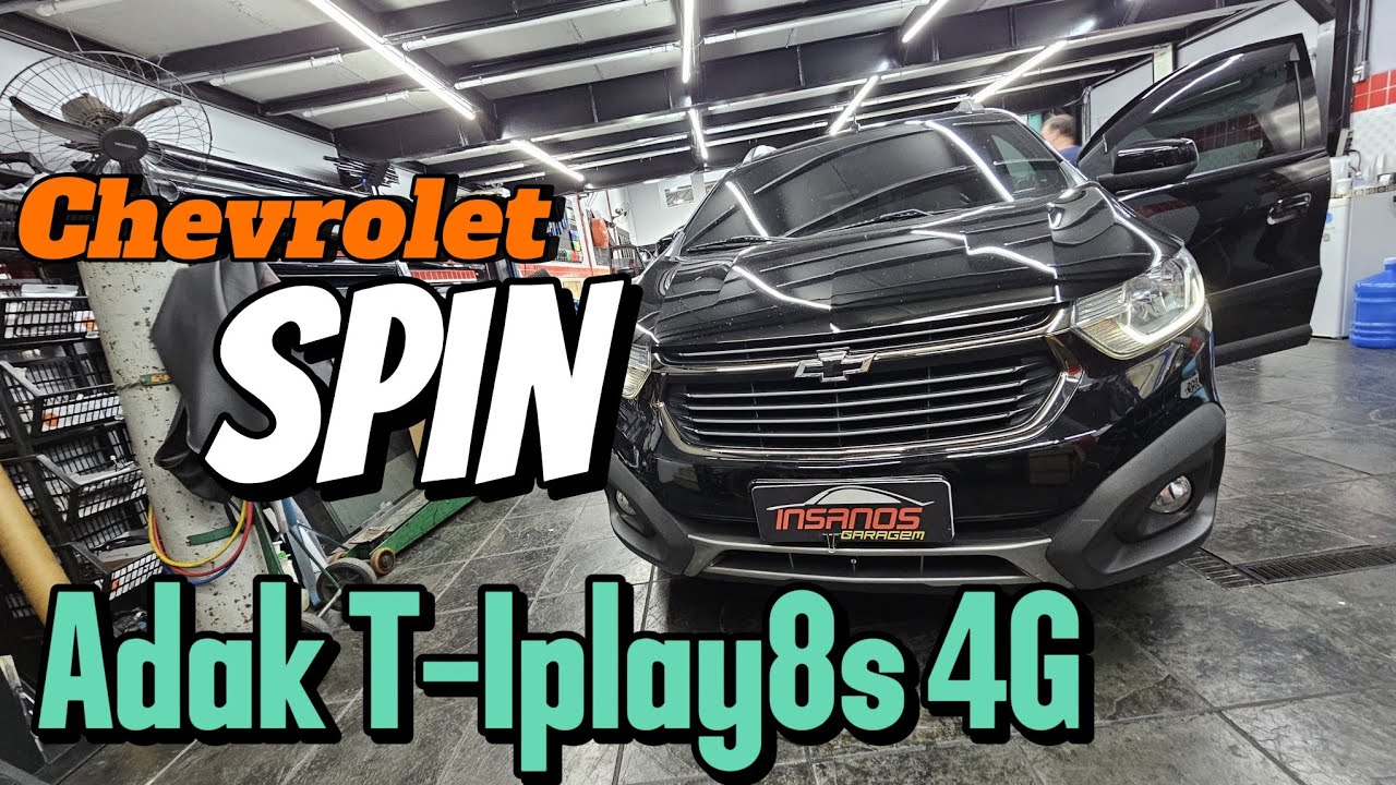 Central Multimídia Chevrolet Spin Adak T-Iplay8s 4G Carplay e Android Auto, Bluetooth, IPS, DSP, GPS