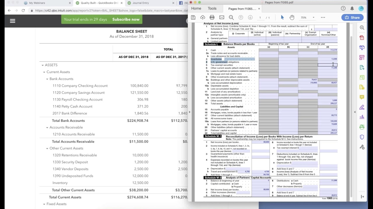 QuickBooks Online Tutorial: Clean-up last year's erroneous balance sheet (Advanced Webinar)