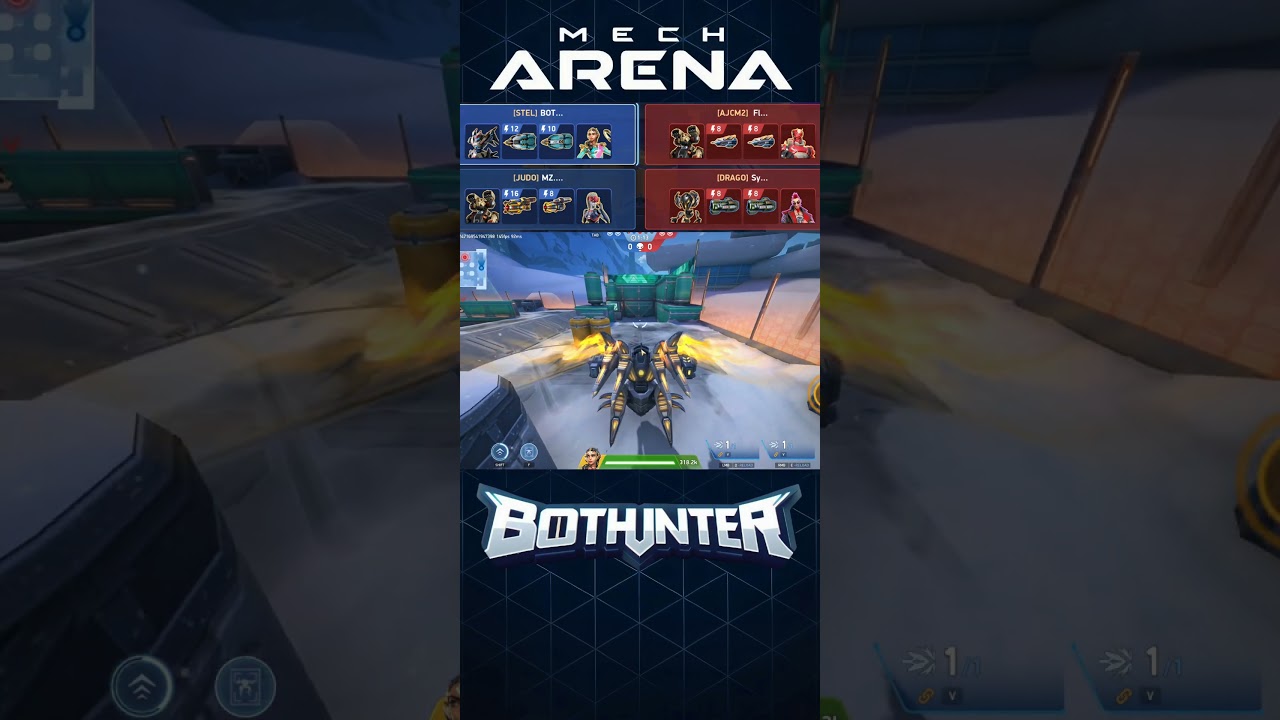 Who Wins? Deathwalker Revoker vs Dreadnought Burrow Beam💀 | Mech Arena |  #bothunter13 #mecharena
