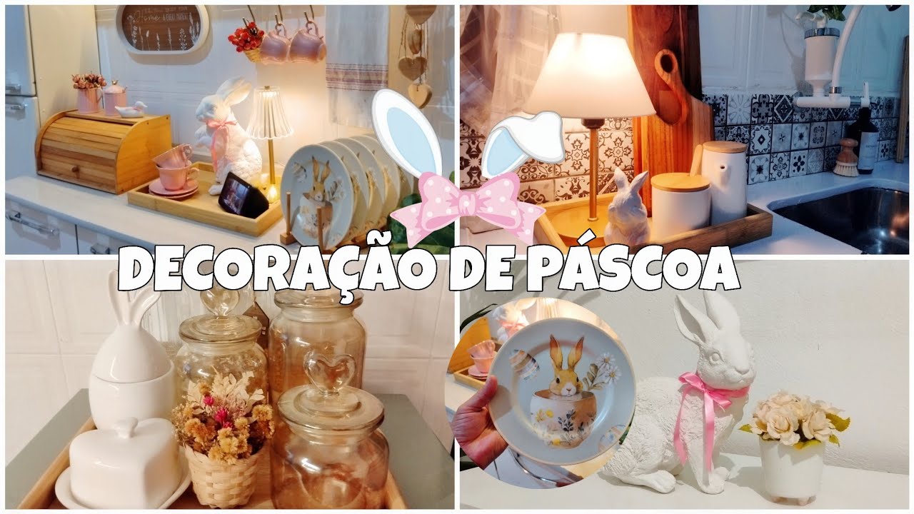 DECORAÇÃO DE PÁSCOA/DECOREI COM A SHOPEE FICOU LINDA E SUAVE 