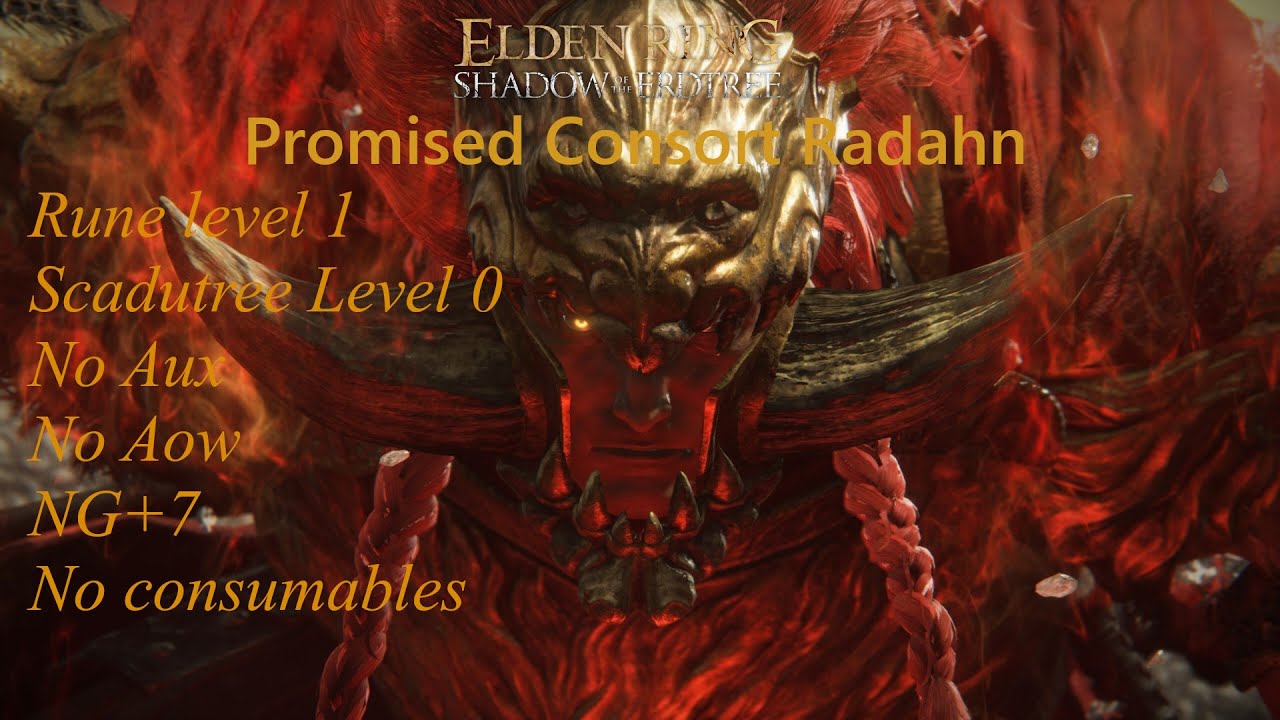 Radahn, Consort of Miquella (hitless, rune level 1, no scadutree, ng+7, no aux, no aow)