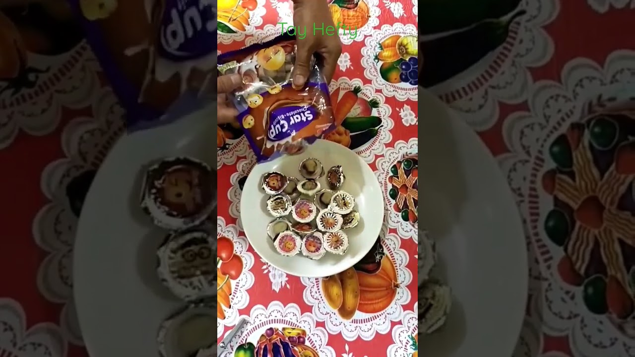ASMR Satisfying Star Cup Chocolate #shorts #satisfying #sound #asmr #shortsfeed #trendingshorts