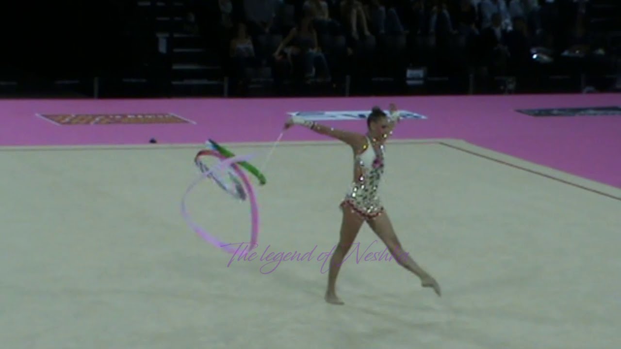 Hanna RABTSAVA (BLR) ribbon - 2011 Montpellier worlds Qualifs