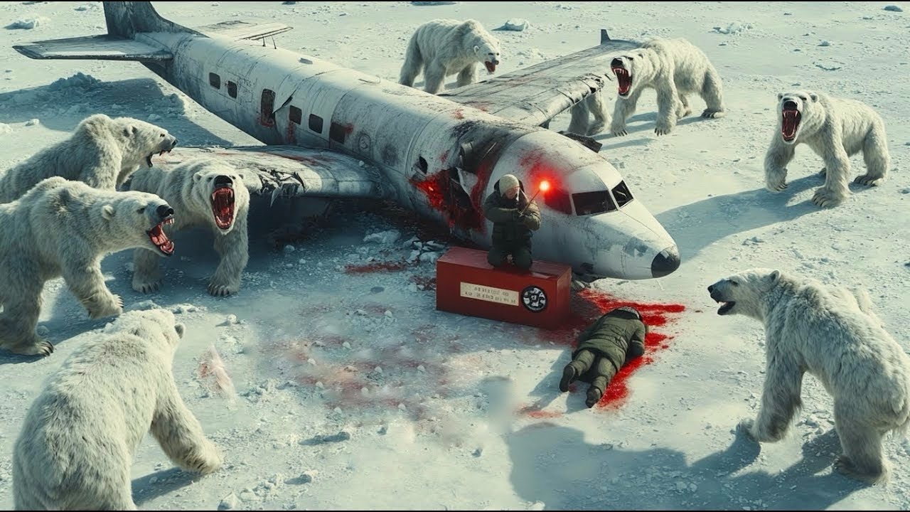 طائرته بتتحطم وسط التلج ، وبيتحاصر من دببة قطبية من غير اكل ولا شرب