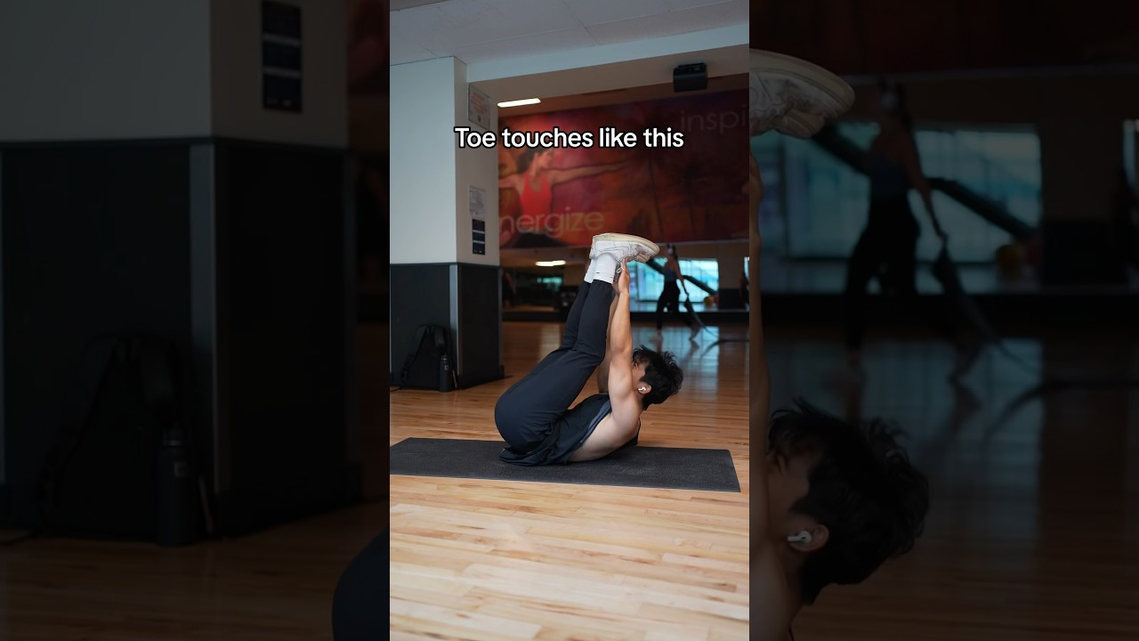 How to ACTUALLY do toe touches for max abs growth #abs #absworkout