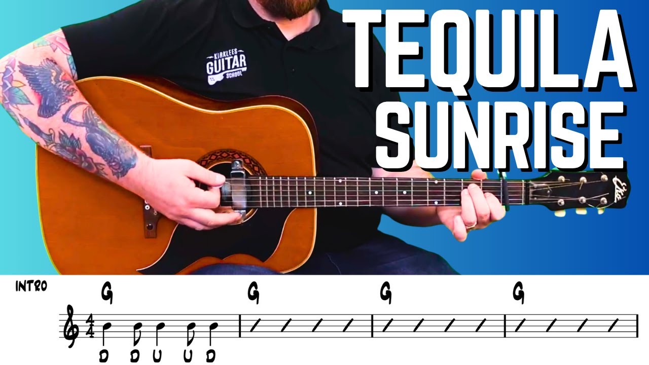 Tequila Sunrise Guitar Lesson | Eagles Acoustic Guitar Tutorial | Free Downloadable TABS