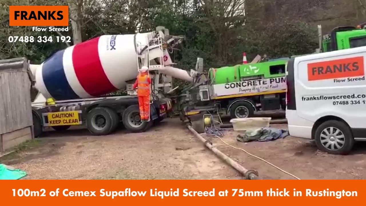 Cemex Supaflow Liquid Screed | 100m² at 75mm thick in Rustington