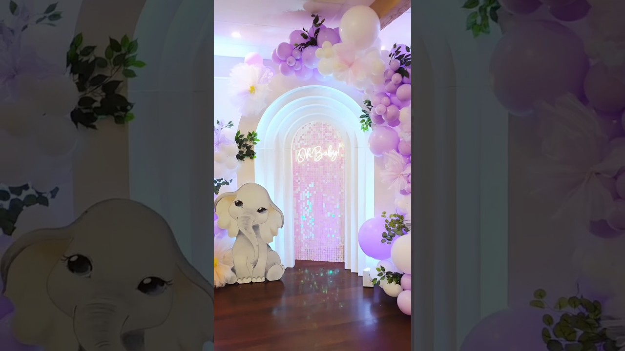 Elegant Baby Shower Backdrop #backdrop #birthday #birthdaycelebration #party #baby