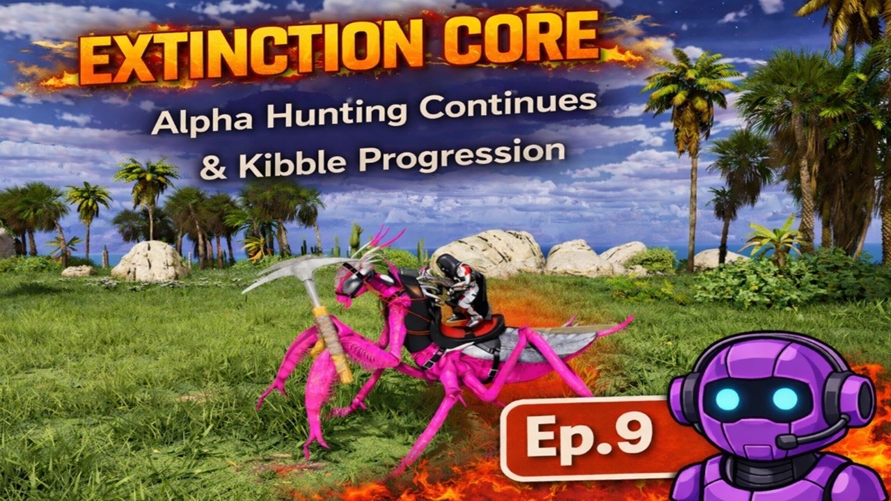 Extinction Core Ep. 9 – Alpha Hunting Continues & Kibble Progression | ARK Astraeos