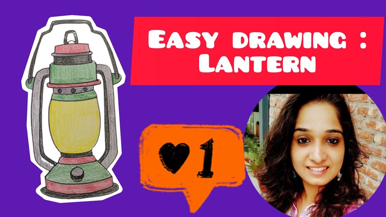 Easy Drawing : Lantern | Step by Step Tutorial | @KalakritArtStudiobyKanika 