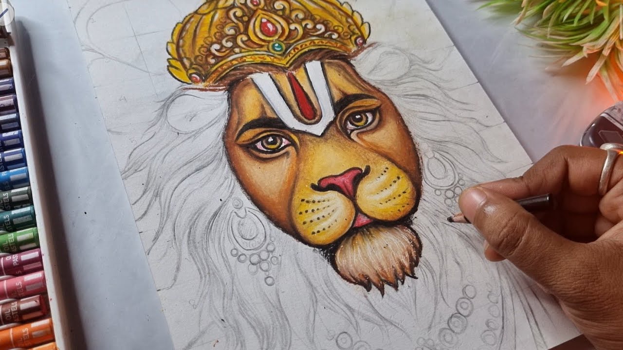 Narasimha Dev drawing easy Part 2 | Lord Krishna drawing tutorial | CTW