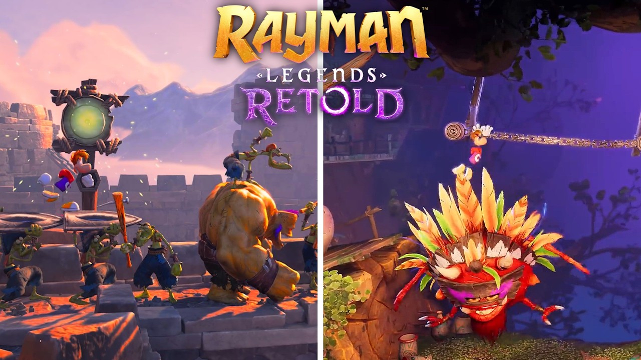 Rayman Legends Retold - New Music Levels (Can't Touch This vs Castle Rock)
