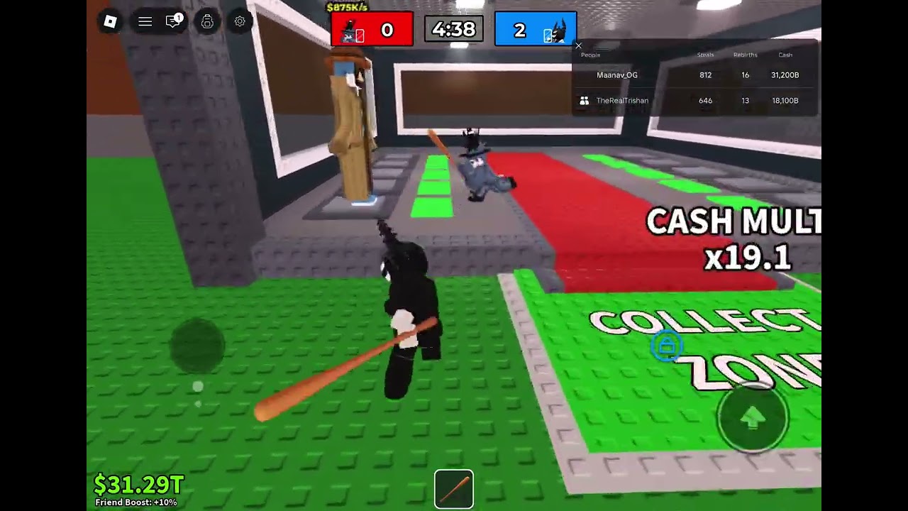 Doing duel with my friend Roblox steal a brainrot