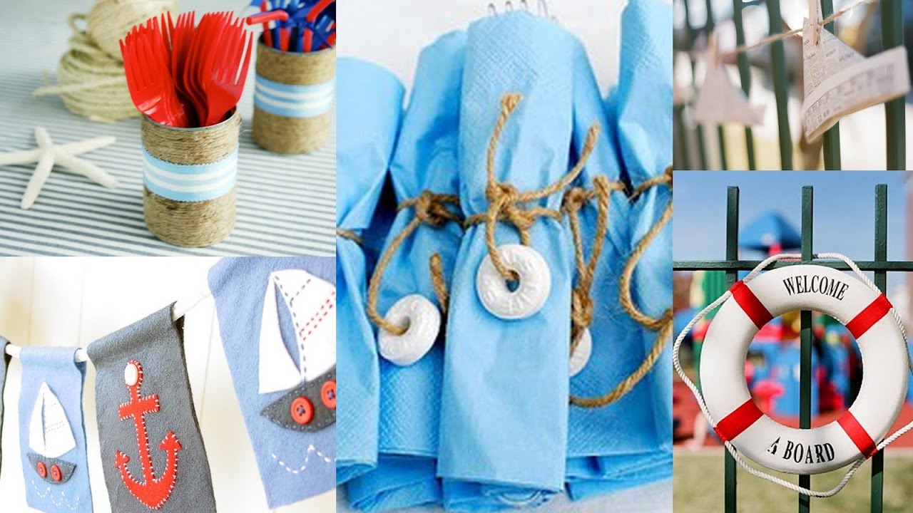 DIY Nautical Party Ideas / 30 ideas para Fiestas Temáticas  Náuticas