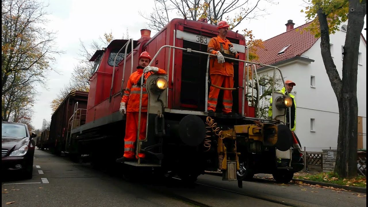Industriebahn Ludwigsburg: V60 und Wagenladungsverkehr