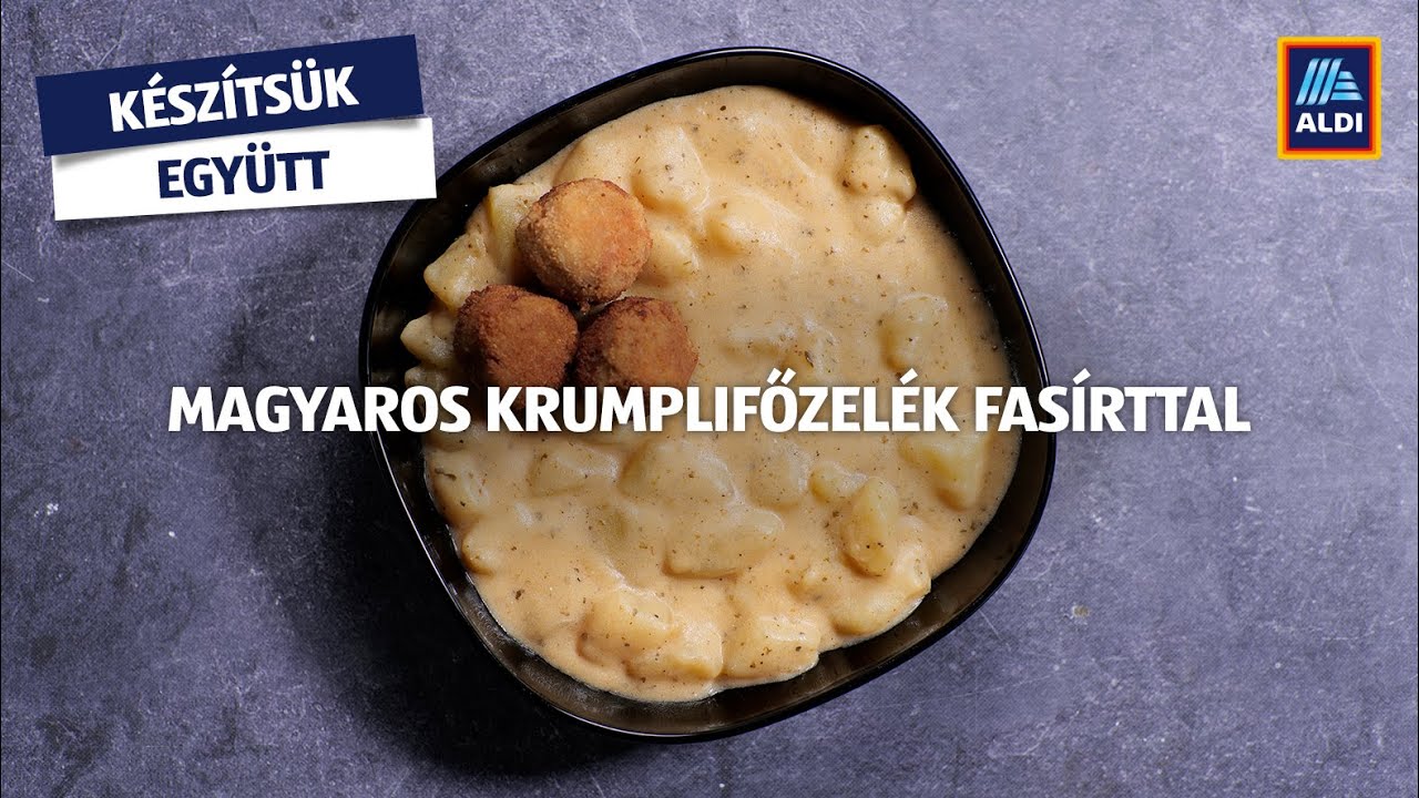 Magyaros krumplifőzelék fasírttal