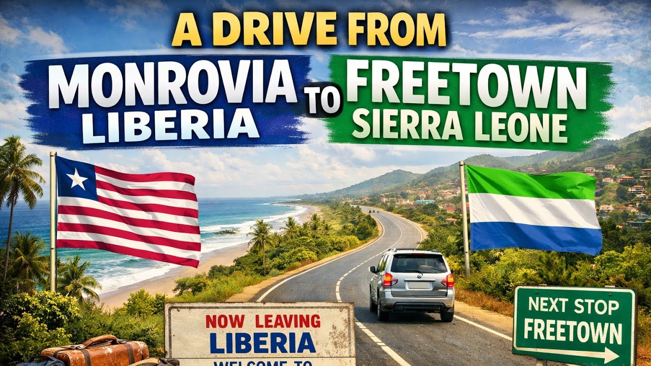 A  SOLO DRIVE FROM MONROVIA LIBERIA TO FREETOWN SIERRA LEONE WEST AFRICA 