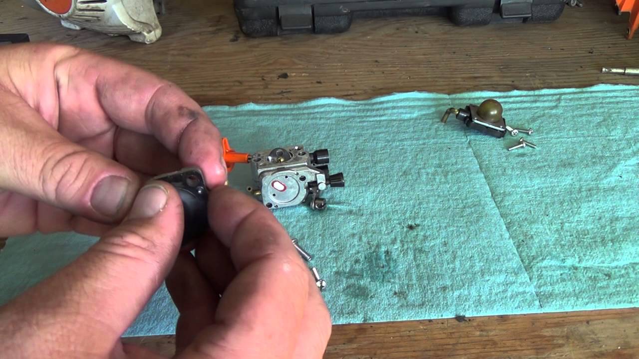 Stihl FS90R trimmer carburetor rebuild